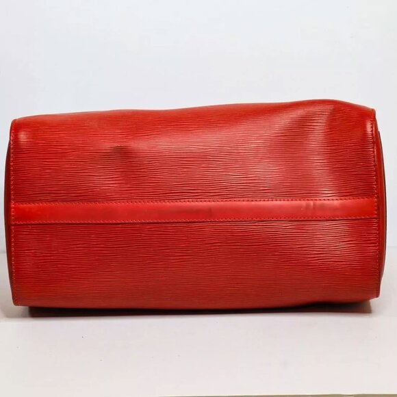 Louis Vuitton Epi Speedy 35 Red Satchel Handbag with Lock + Original Storage Bag - Picture 5 of 13